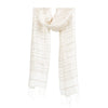 Silk With Strands of Lotus Scarf – Ivory
