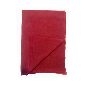 Cashmere Hand Woven Wrap – Deep Red