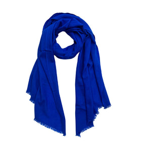 Cashmere Hand Woven Wrap – Colbalt Blue