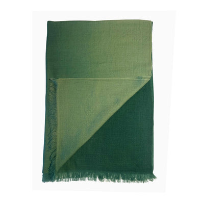Cashmere Hand Woven Wrap –  Serene Green Ombre