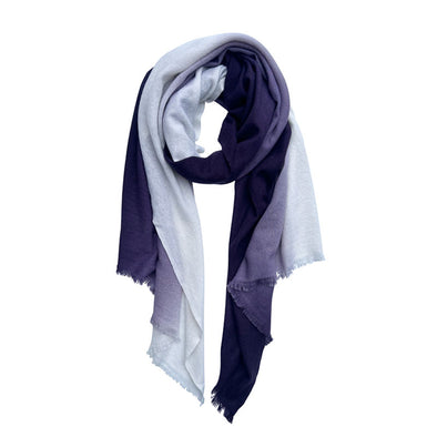 Cashmere Hand Woven Wrap – Purple Haze Ombre