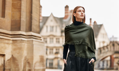 Exaggerated Hem Patch Pocket Poncho - Olive - Now 50% Off