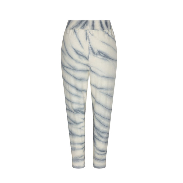 Marble Tie Dye Organic Cashmere Jogger in Light Blue/Ivory - Reduced