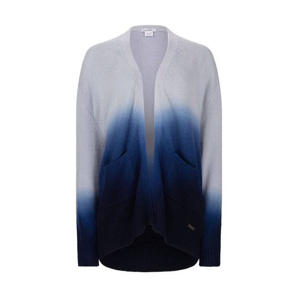 Gift Set - Dip Dye Cashmere Cardigan Ink Ombre with Complimentary Blue Headband (worth £335)