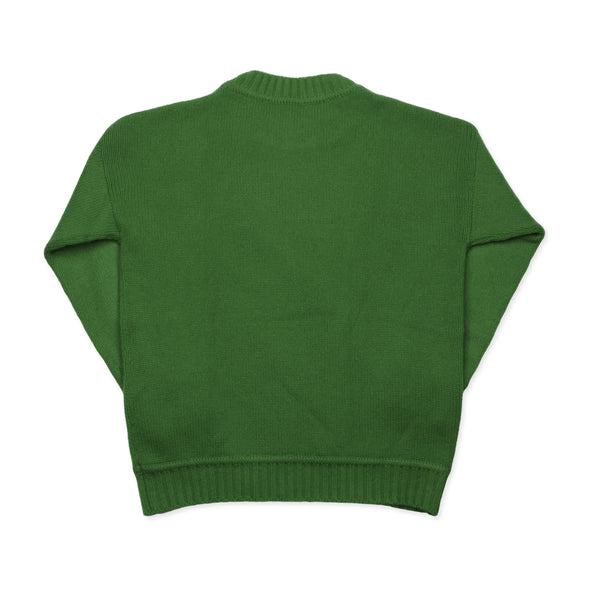Recycled Cashmere Crew Neck Jumper - Olive Green