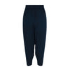 Dark blue cotton and cashmere joggers in loose fit with dropped crotch and tapered cuff
