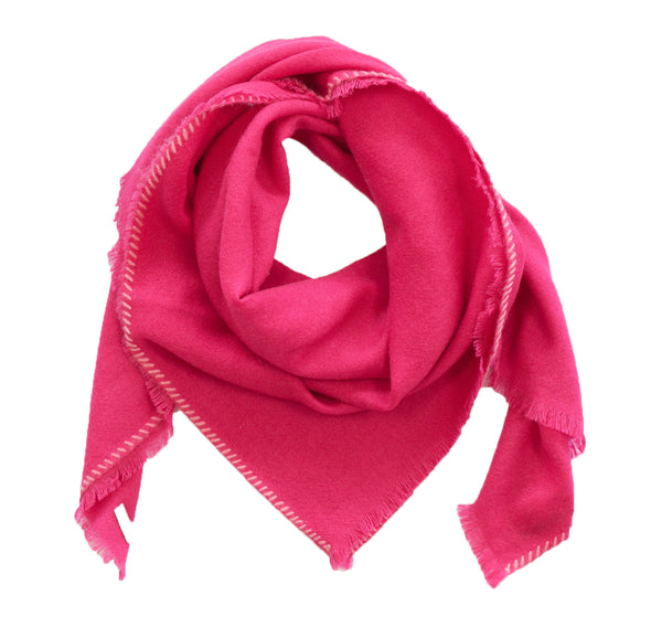 Patched Square Bandana in Hot Pink