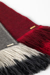 Hand Woven Ombre Fringe Scarf - Wine