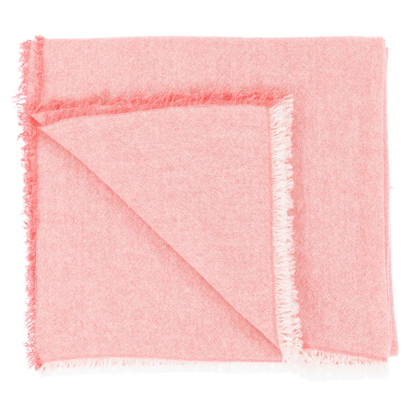 Serenity Cashmere and Seacell Scarf - Coral