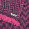 Hand Woven Cashmere Blend Herringbone Scarf – Pink - 20% off