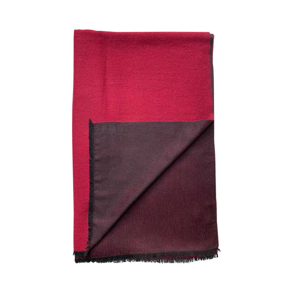 Two Tone scarf in tones of Plum and Garnet