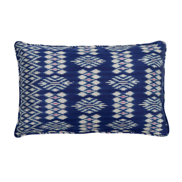 Inle Heritage Silk Ikat Rectangle Cushion