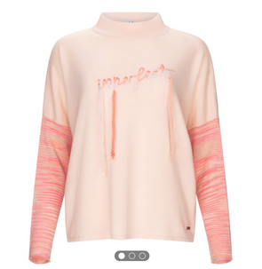 Imperfect slogan cashmere sweater