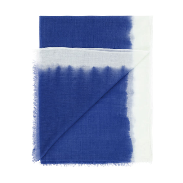 Dip Dyed Flash Stripe Scarf - Blue - NOW 40% OFF