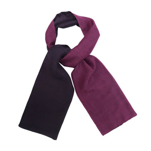 Two Tone Zoom Scarf in Plum & Damson - 72% off
