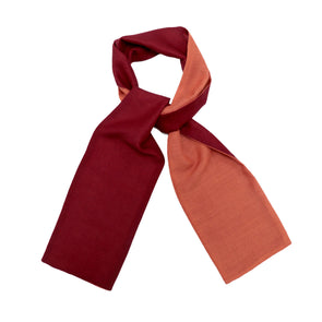 Two Tone Zoom Scarf in Tan & Oxblood - 72% off