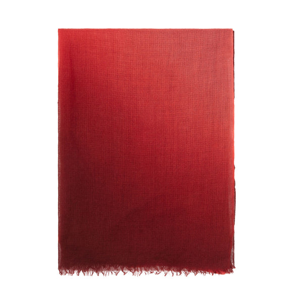 Peace Mountain Fine Weave Cashmere stole -Volcanic Reds