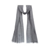 Hanging grey linen scarf. Handwoven and sustainably made from eco dyes by Thread Tales