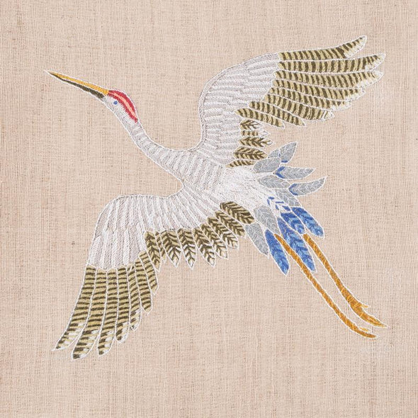 Spirit of Freedom Crane Scarf (Natural) - Lotus/Silk (Made to Order)
