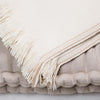 Cream luxurious blanket museling free merino wool handwoven from Thread Tales company