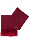 Hand Woven Ombre Fringe Scarf - Wine