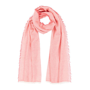 Serenity Cashmere and Seacell Scarf - Coral