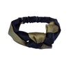 Silk Headband in Two Tone contrast - Gold and Black